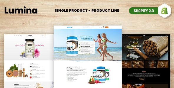 Lumina - Single Product, Product Line Shopify Theme