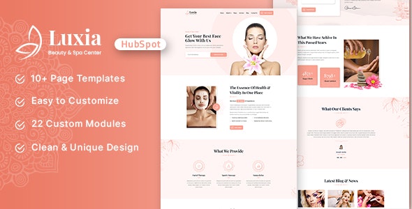 Luxia - Beauty &amp; Spa Center HubSpot Theme