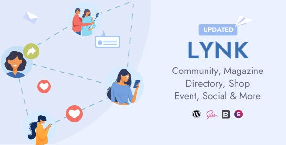 Lynk - Social Networking, Community, Shop Vendor and Listing Direcotry WordPress Theme