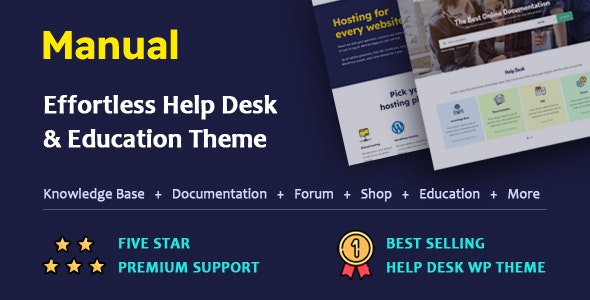 Manual - Documentation, Knowledge Base &amp; Education WordPress Theme