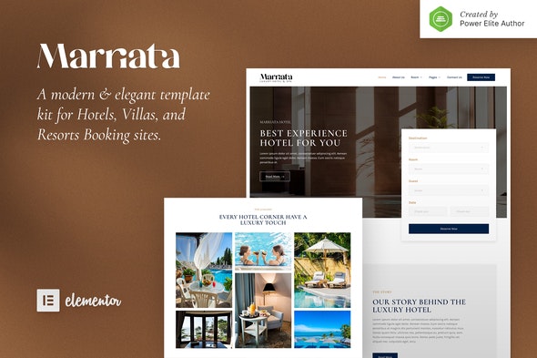 Marriata – Hotel &amp; Resort Elementor Template Kit