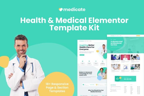 Medicate - Health &amp; Medical Elementor Template Kit