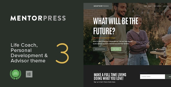 MentorPress - Life Coach &amp; Advisor WordPress theme