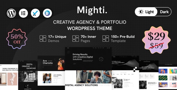 Mighti - Creative Agency &amp; Portfolio WordPress Theme