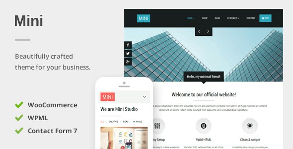 Mini - A Unique Responsive WordPress Theme