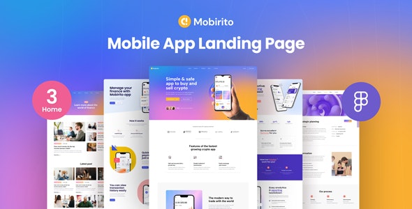 Mobirito - App Landing Page Figma Template