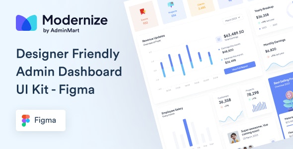 Modernize – Figma Admin Dashboard UI Kit Template