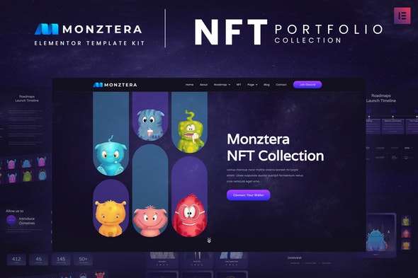 Monztera - NFT Portfolio Elementor Template Kit