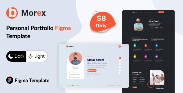 Morex - Personal Portfolio Figma Template