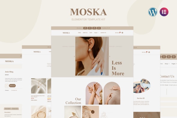Moska - Fashion Jewelry Store WooCommerce Elementor Pro Template Kit