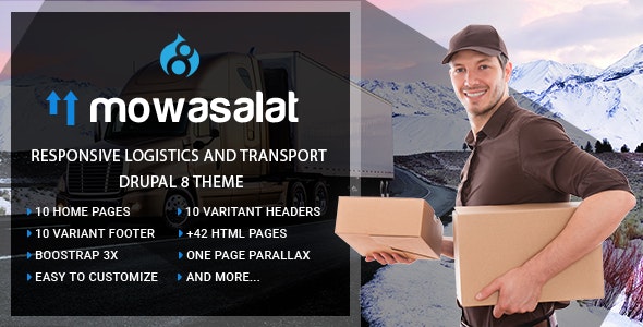 Mowasalat | Responsive Logistics and Transport Drupal 8.9 Theme