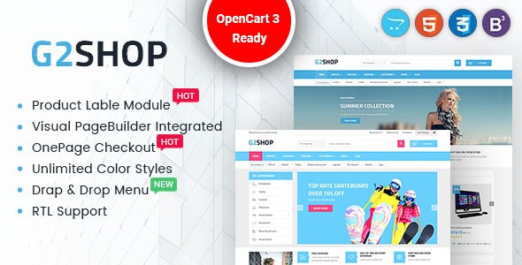 Multipurpose eCommerce OpenCart Theme - G2shop