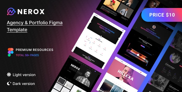 Nerox - Agency &amp; Portfolio Figma Template