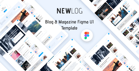 Newlog - Blog &amp; Magazine Figma UI Template