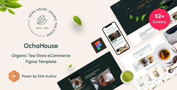 OchaHouse - Organic Tea Store eCommerce Figma Template