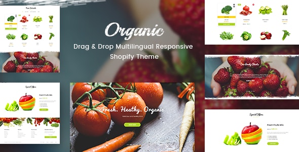Organic - Drag &amp; Drop Multilingual Responsive Shopify Theme