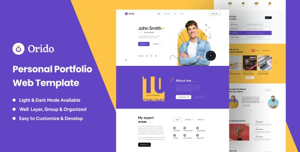 Orido - Personal Portfolio Website Figma Template