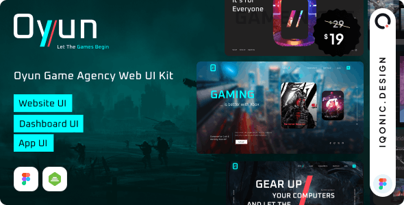 Oyun - Game Agency UI Kit