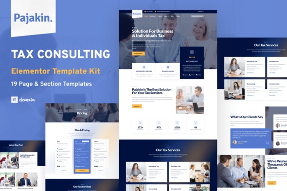 Pajakin - Tax Consultant &amp; Financial Advisor Template Kit