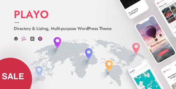 Playo - Directory &amp; Listing, Community, WooCommerce Vendor, Multi-purpose WordPress Theme