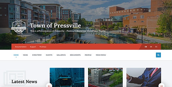 Pressville - Municipal &amp; City Government WordPress Theme