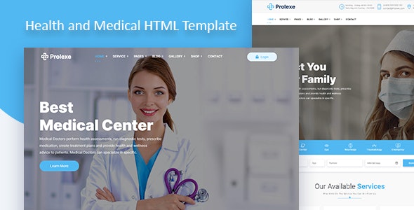 Prolexe - Health and Medical HTML Template