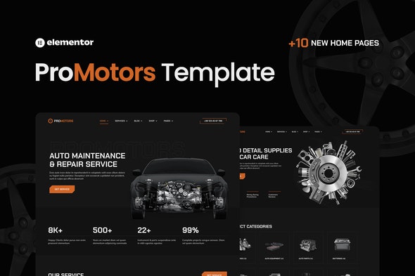 ProMotors – Car Service and Detailing Elementor Template Kit