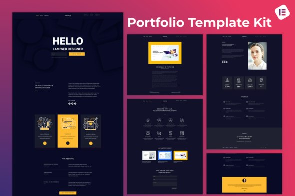 Propus — Web Designer Portfolio Elementor Template Kit