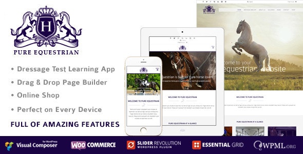 Pure Equestrian - Horse And Stable Yard Management WordPress Theme