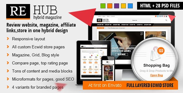REHub - Hybrid Magazine, Shop, Review HTML Template