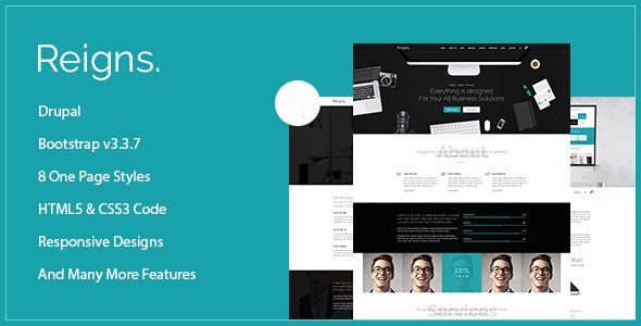 Reigns - Professional One Page Drupal Theme