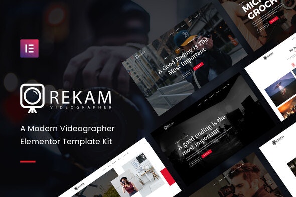 Rekam Kit - Modern Videographer Elementor Template Kit
