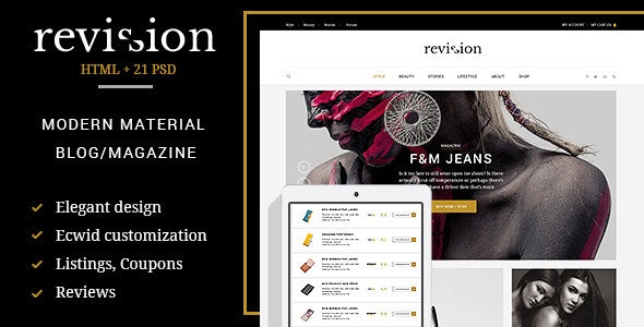 Revision - Elegant Material Design HTML Theme