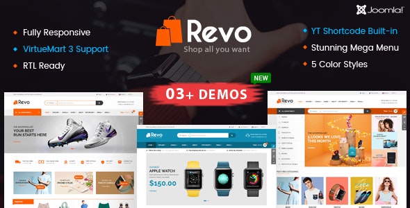 Revo - Multipurpose eCommerce VirtueMart 3 Joomla Template