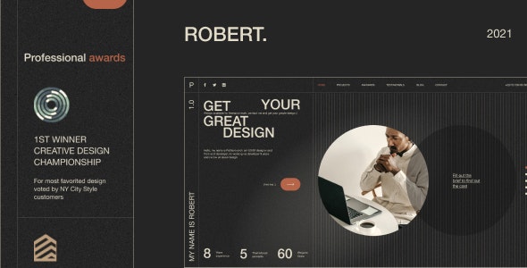 Robert. - Personal CV/Resume Figma Template