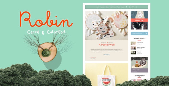 Robin - Cute &amp; Colorful Blog Theme