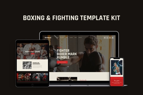 Rumble - Boxing, MMA &amp; Fighting Elementor Template Kit