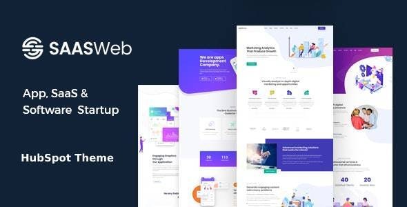 Saasweb - App &amp; Saas Products HubSpot Theme