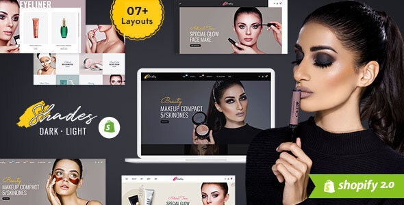 Shades - Modern Shopify Responsive Theme for Beauty, Cosmetics &amp; Bridal Studio