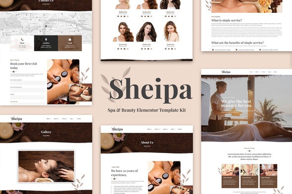 Sheipa - Spa &amp; Beauty Elementor Template Kit