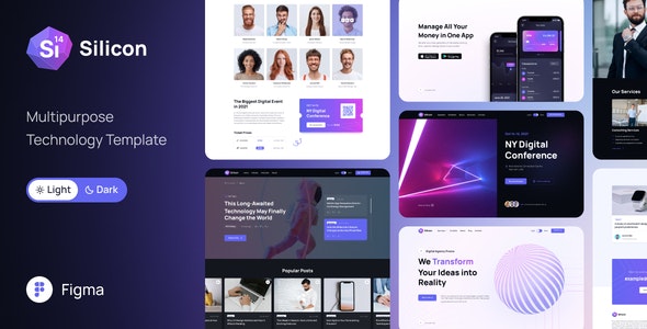 Silicon - Multipurpose Business / Technology Figma Template