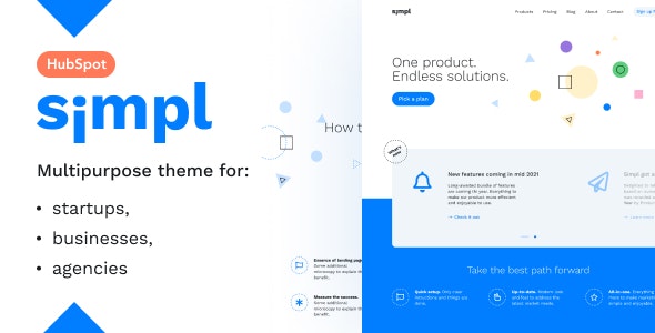 Simpl — Startup and Marketing HubSpot Theme