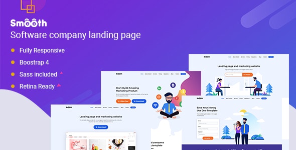 Smooth Software Company Landing Page