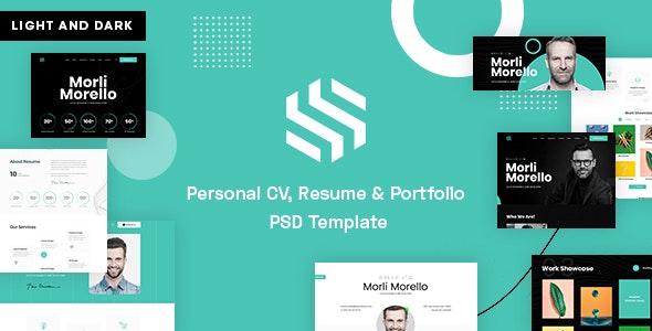 Sonx - Personal CV, Resume &amp; Portfolio PSD Template