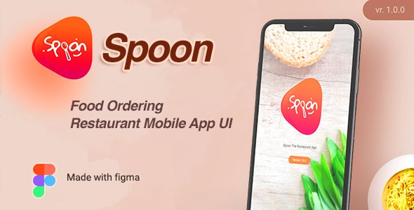 Spoon | Food Ordering and Restaurant Mobile App Figma UI kit