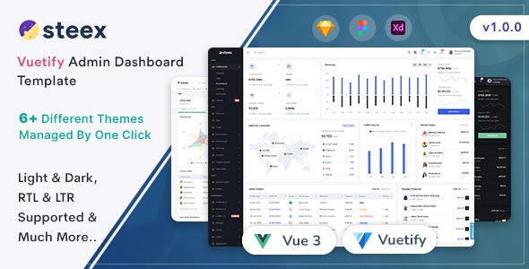 Steex - Vuetify Admin &amp; Dashboard Template