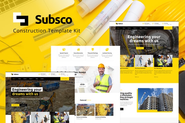 Subsco - Construction Elementor Template Kit