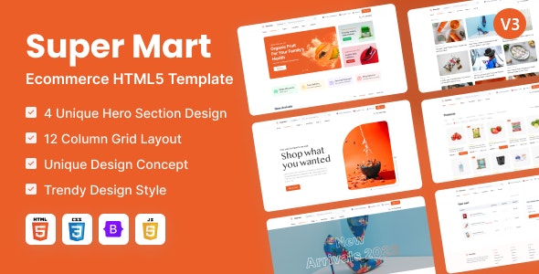 Supper Mart - Attractive ecommerce HTML Template