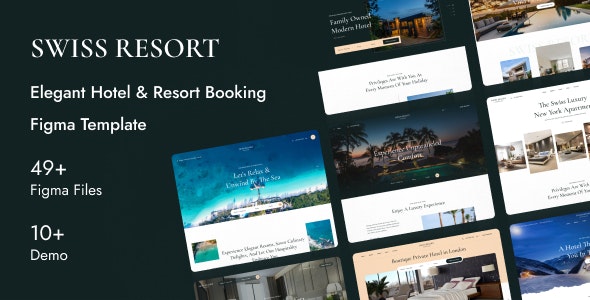Swiss Resort - Hotel &amp; Resort Booking Figma Template