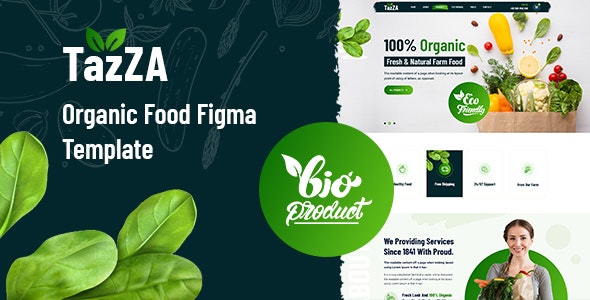 TazZA - Organic Food Figma Template